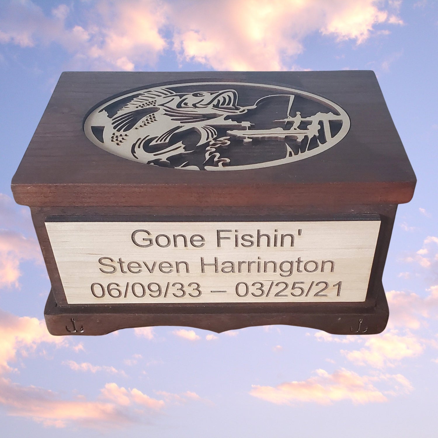 Gone Fishing Cremation Urn