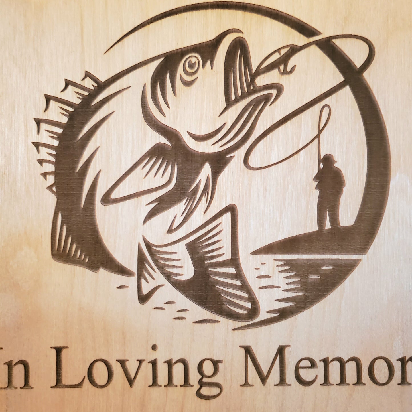 Gone Fishin Wall Hanging Plaque Cremation Urn for Human Ashes