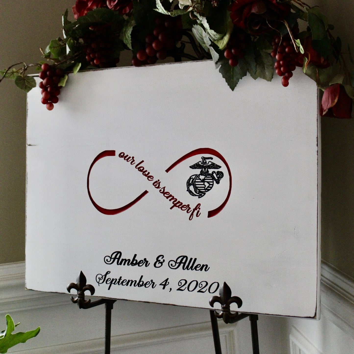 marine corps wedding guest book