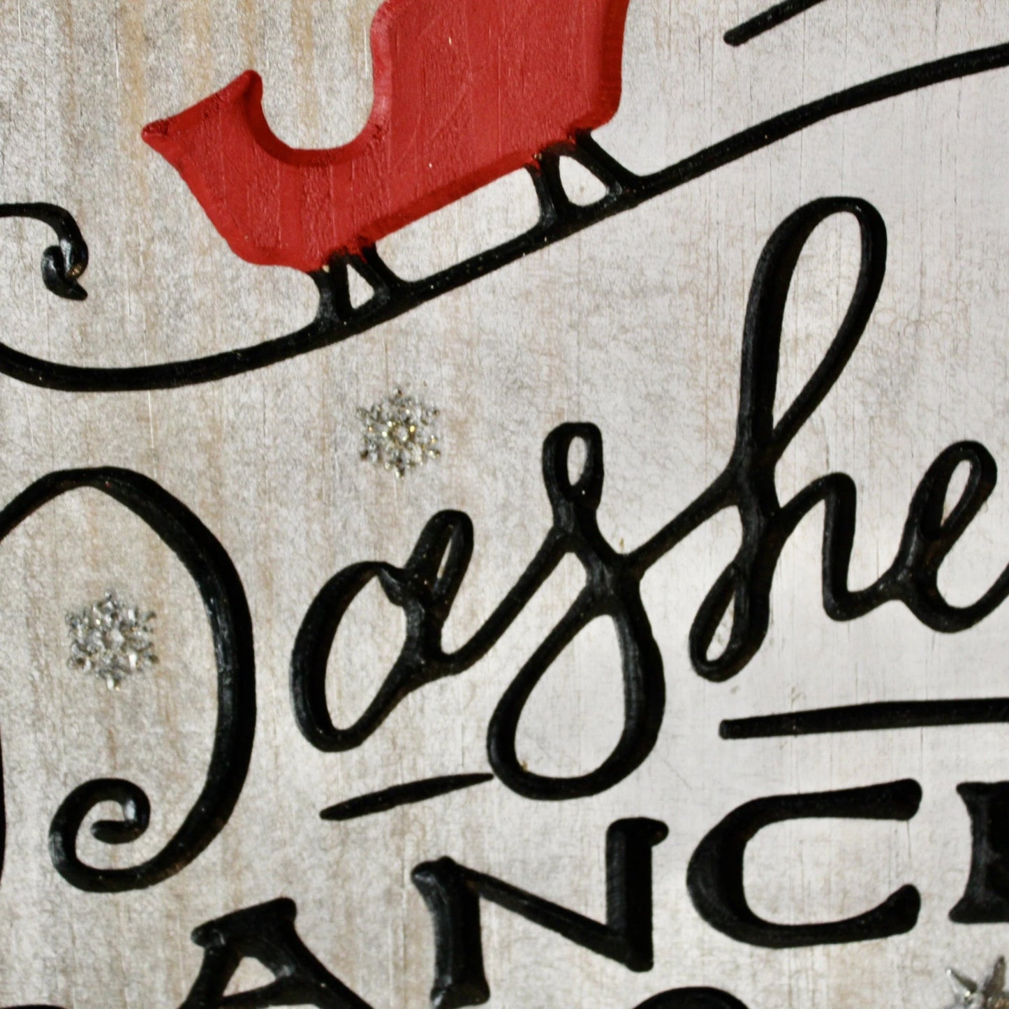 wood reindeer sign