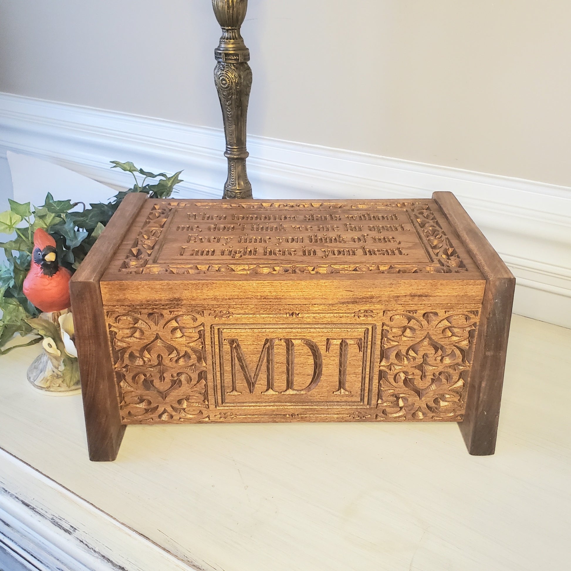 wood cremation urn made in the USA