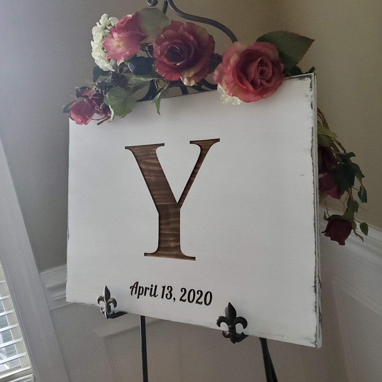 wooden guest book