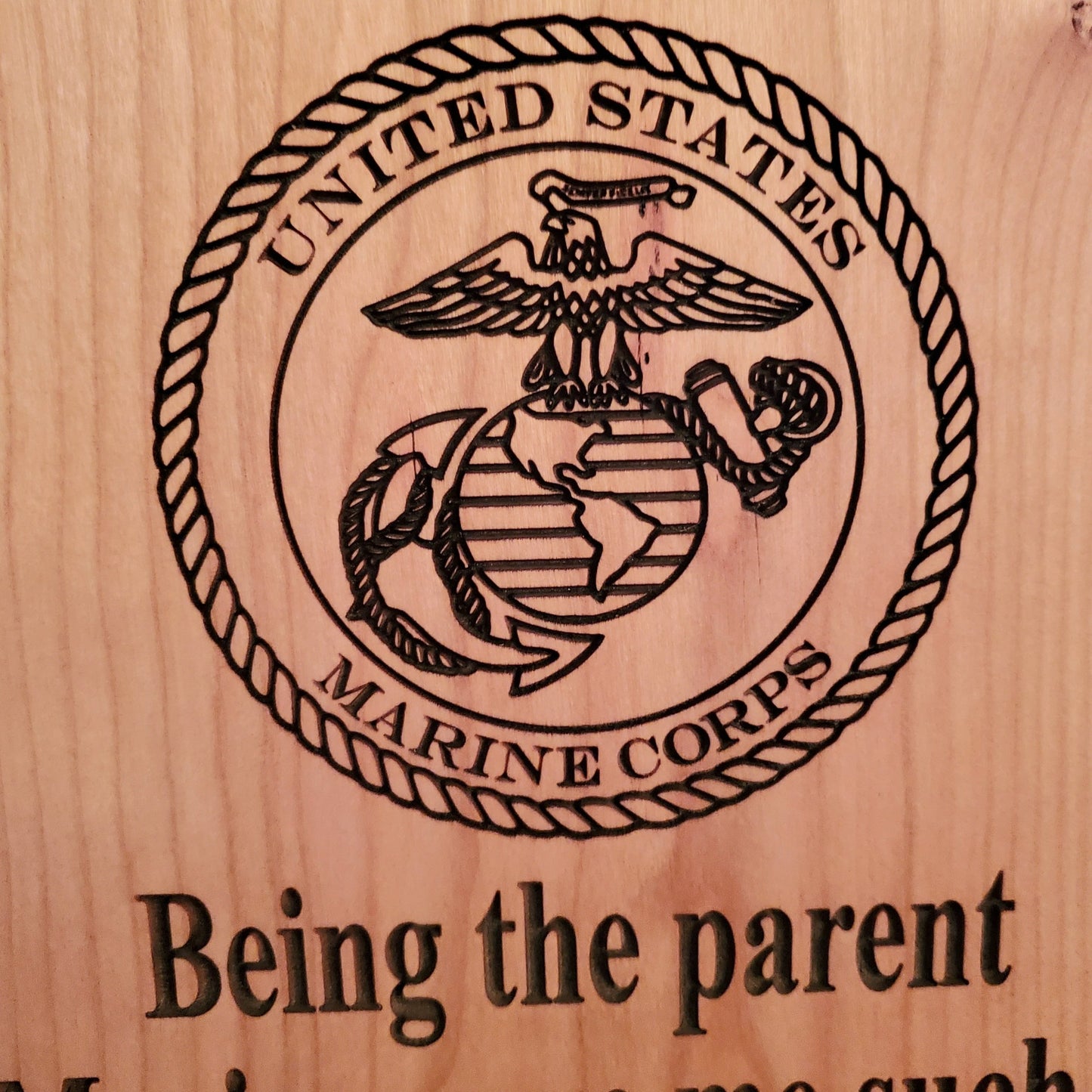 Marine Corps plaque for parents