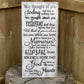 We Thought of You Today Memorial Quote Wooden Sign