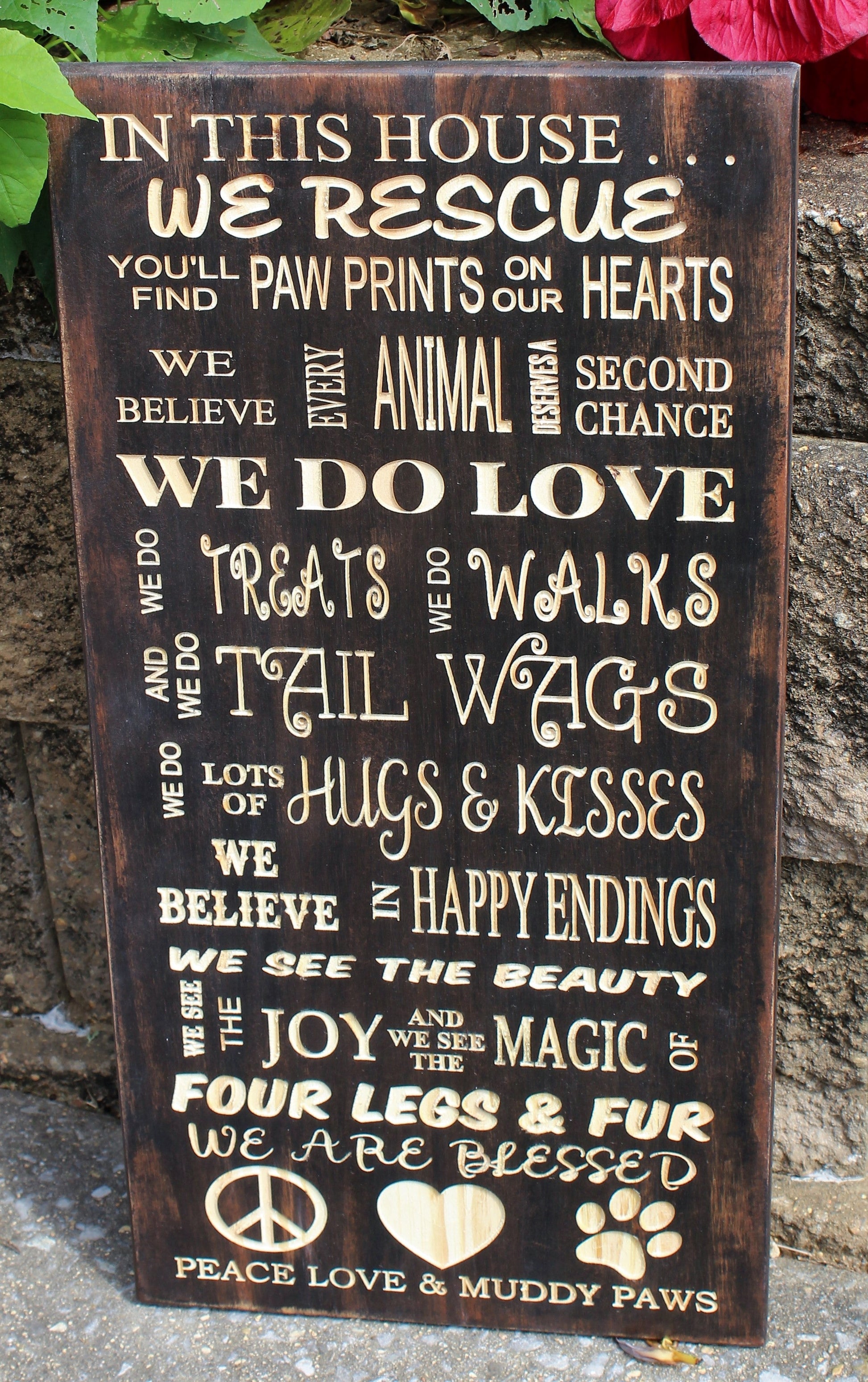 dog rescue sign