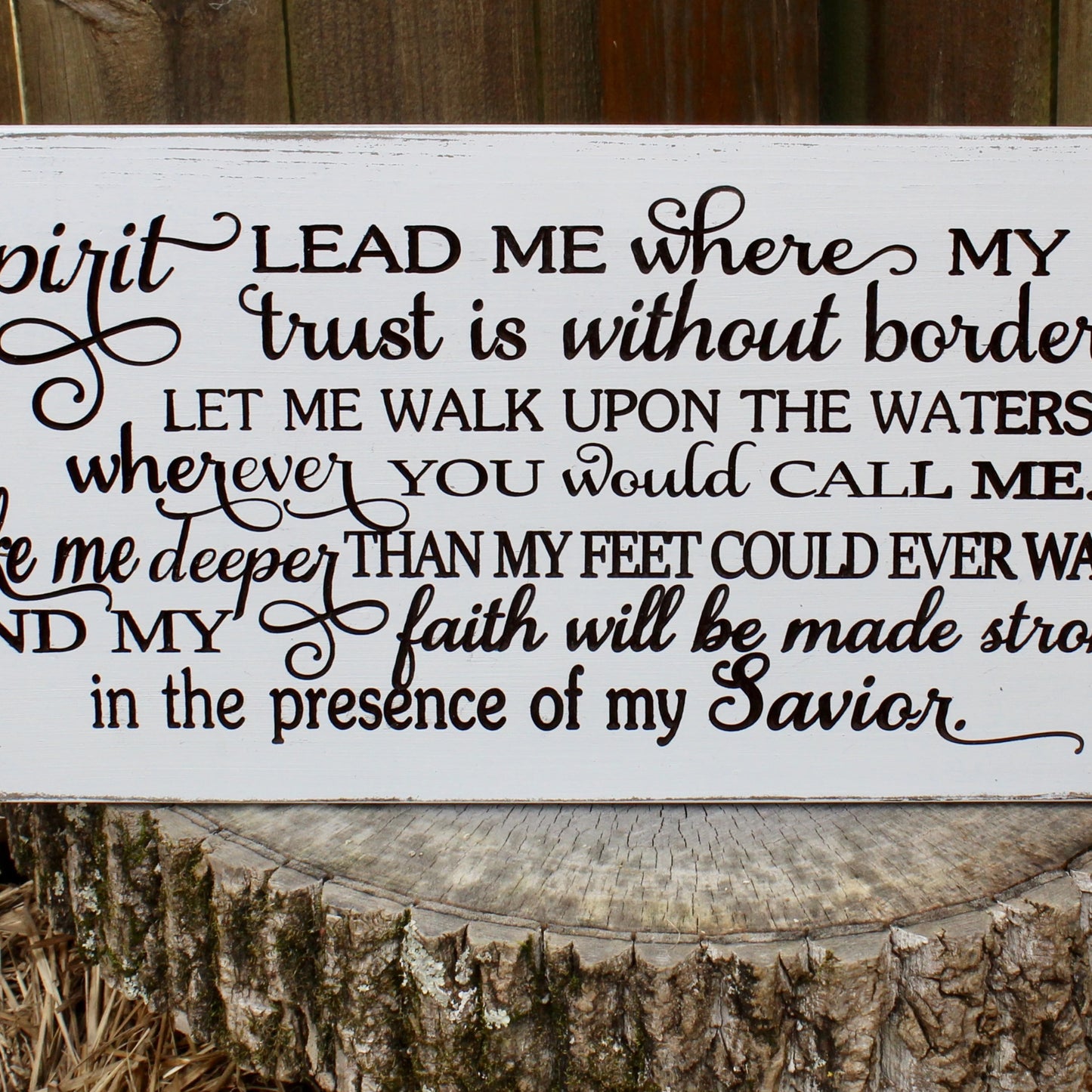 christian wood sign