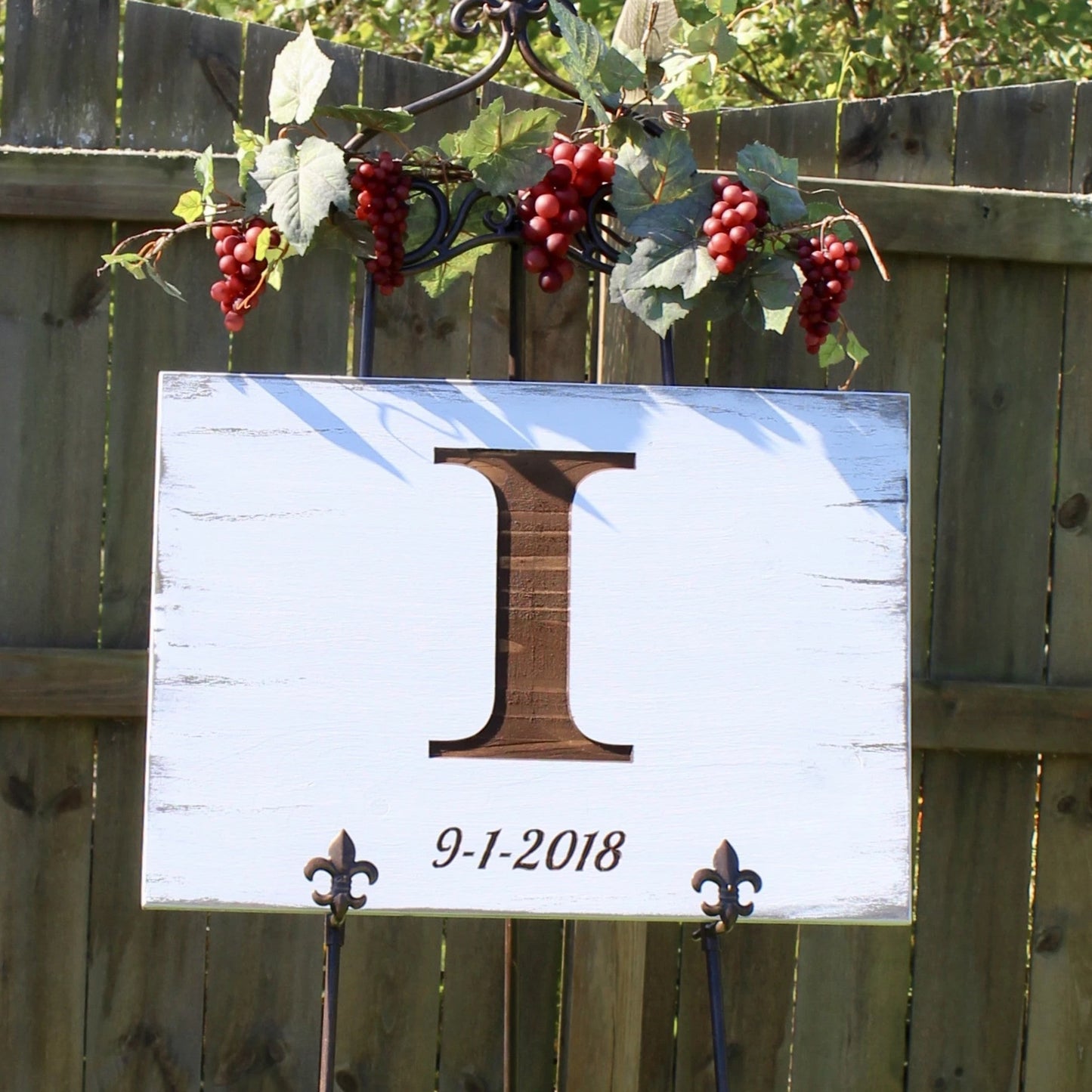 carved wedding guestbook