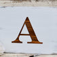 wooden monogram guest book