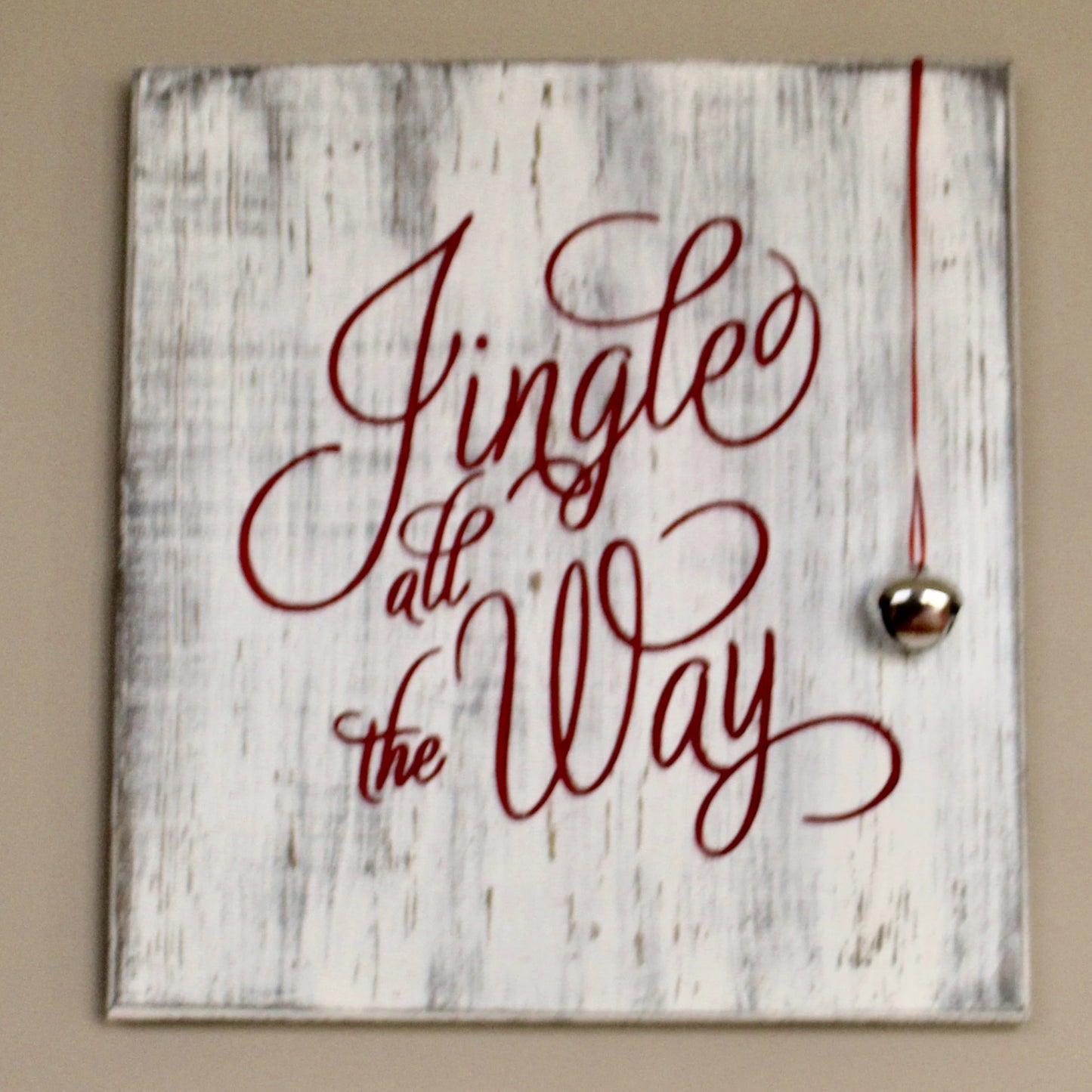 Jingle all the way wood sign