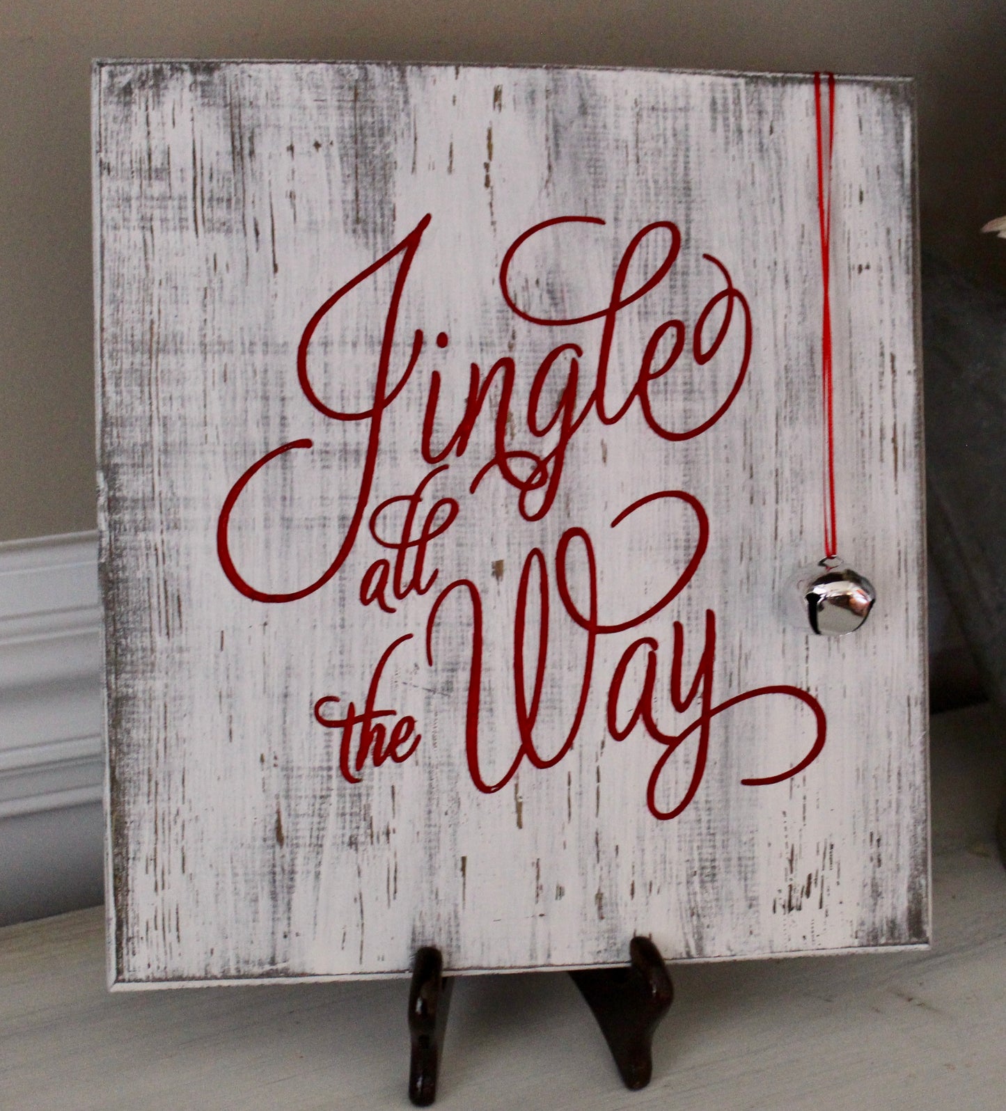 Carved Christmas sign