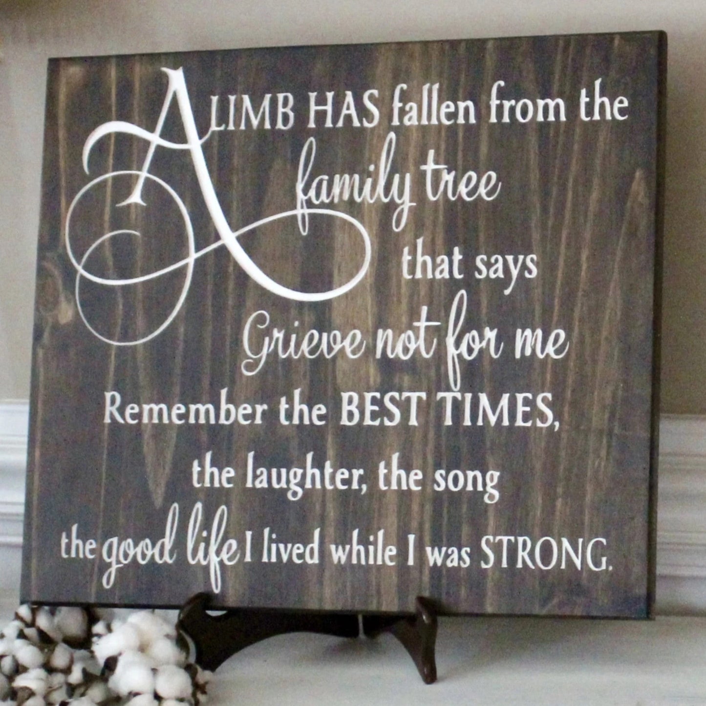 loving memory sign