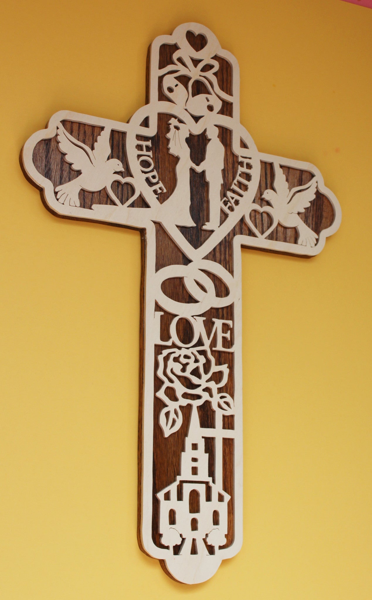 Wedding Cross Made Of Wood