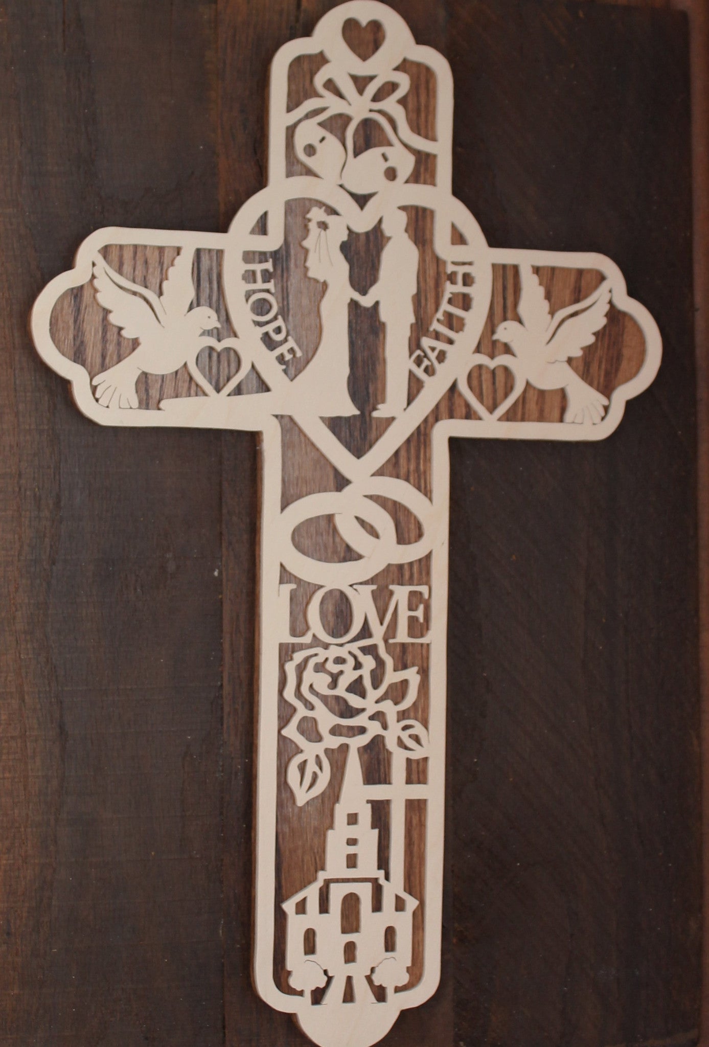 Wedding Cross Made Of Wood