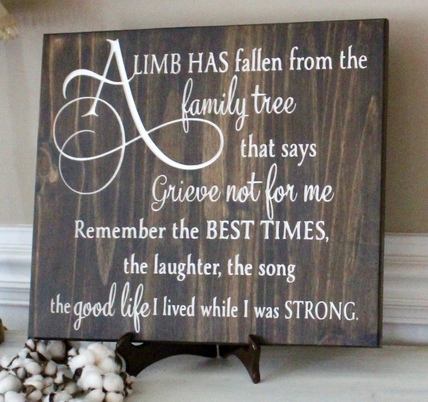 Grief and Mourning Gifts, Wood Signs and more
