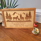 Personalized Wall Hanging Plaque Cremation Urn made of Wood, Deer, Nature, Mountain Scene Outdoorsman, Hunter