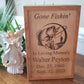 Gone Fishin Wall Hanging Plaque Cremation Urn for Human Ashes