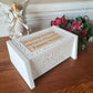 Personalized Wooden Carved White Cremation Urn Box