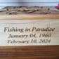 Gone Fishing in Paradise Wood Box Cremation Urn Laser Engraved and Personalized