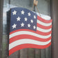 Patriotic American Flag Door Hanger made of Wood for July 4th