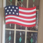 Patriotic American Flag Door Hanger made of Wood for July 4th