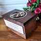 Marine Corps Cremation Urn for Human Ashes, USMC Wood Cremation Box