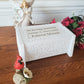 Personalized Wooden Carved White Cremation Urn Box