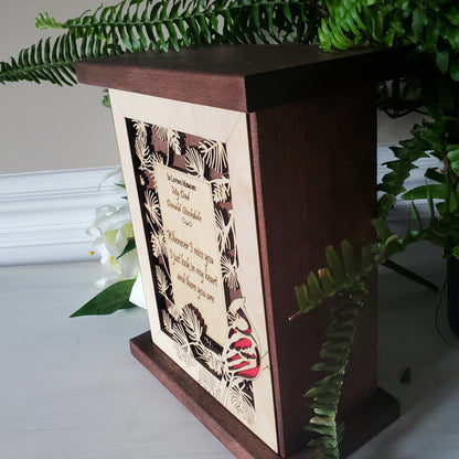 wood box cremation urn for ashes