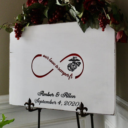 marine corps wedding guest book