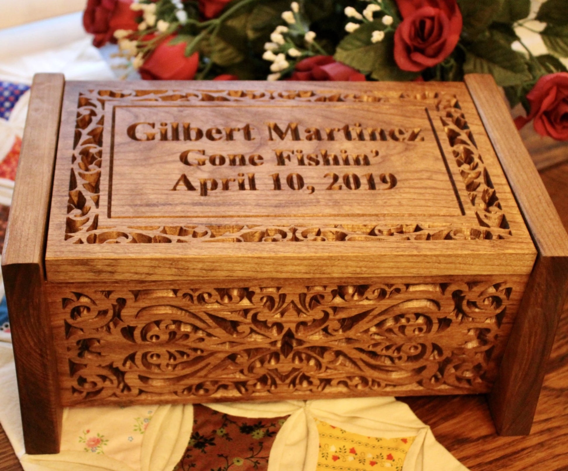 wooden urn personalized