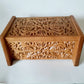 Urns for Human Ashes Handcrafted from Cherry Wood, Elegant Carved Box For Cremation Ashes Adult Light Finish