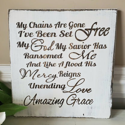 rustic Christian sign