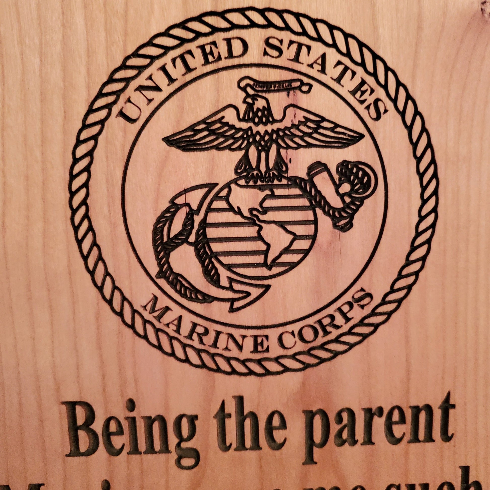 Marine Corps plaque for parents
