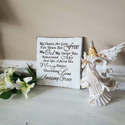 Amazing grace wood sign