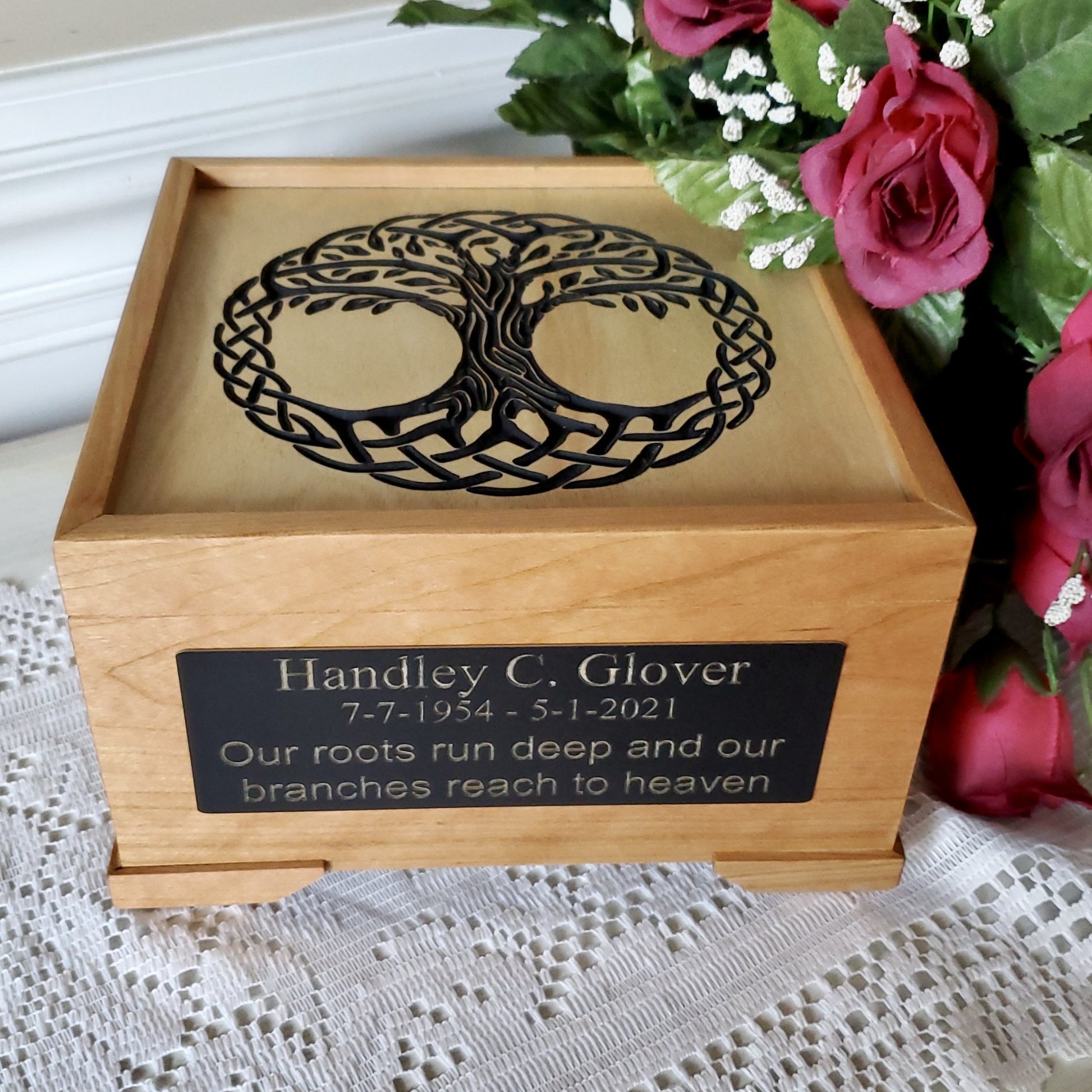 custom wooden urn