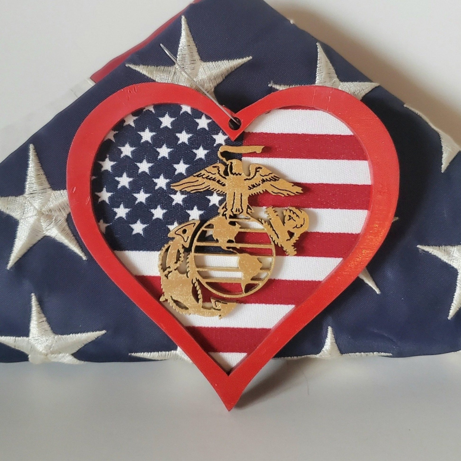 Heart Marine Corps Ornament
