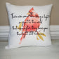 Red Cardinal Memorial Throw Pillow, Square Linen 16 inch