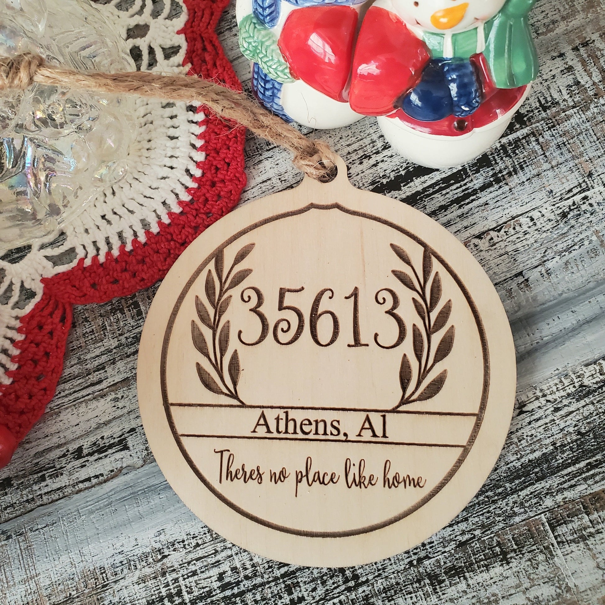 personalized wood ornament