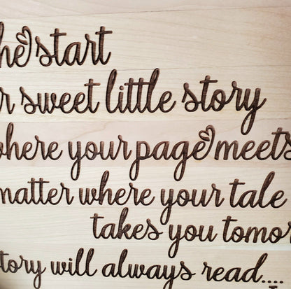 This is the Start of Our Sweet Little Story Wood Sign, Adoptive Parent Gift