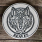 Tribal Wolf Carved Personalized Last Name Sign Made of Solid Wood