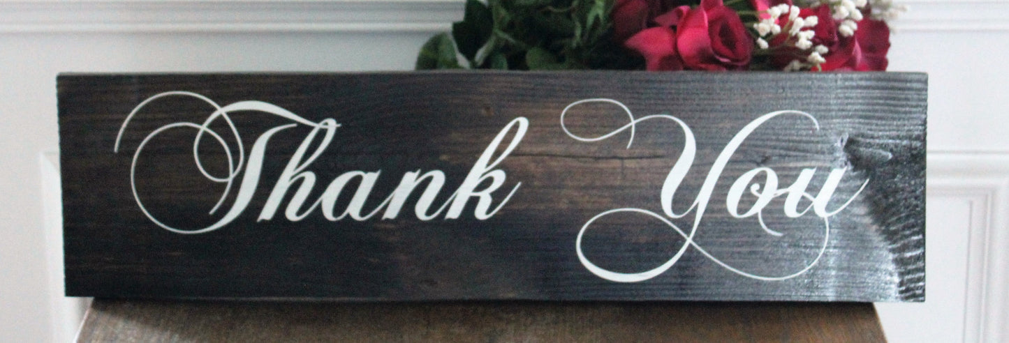Thank You Sign For Weddings And Receptions