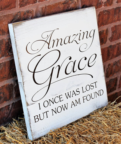 amazing grace wood sign