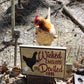 Wicked chickens lay deviled eggs, engraved wood sign, funny kitchen signs