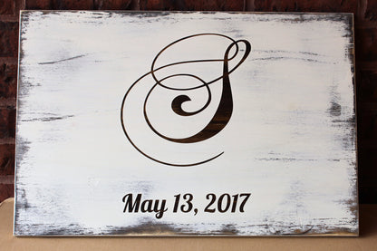 Wedding guest book alternative wooden sign for rustic wedding