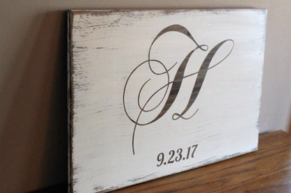 Wedding guest book alternative wooden sign for rustic wedding
