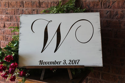 Wedding guest book alternative wooden sign for rustic wedding