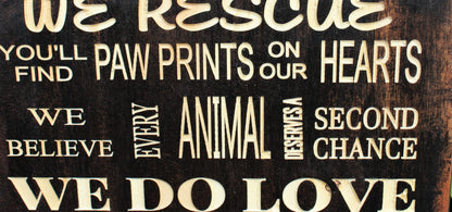 dog adoption sign