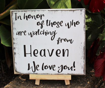 wedding memorial sign