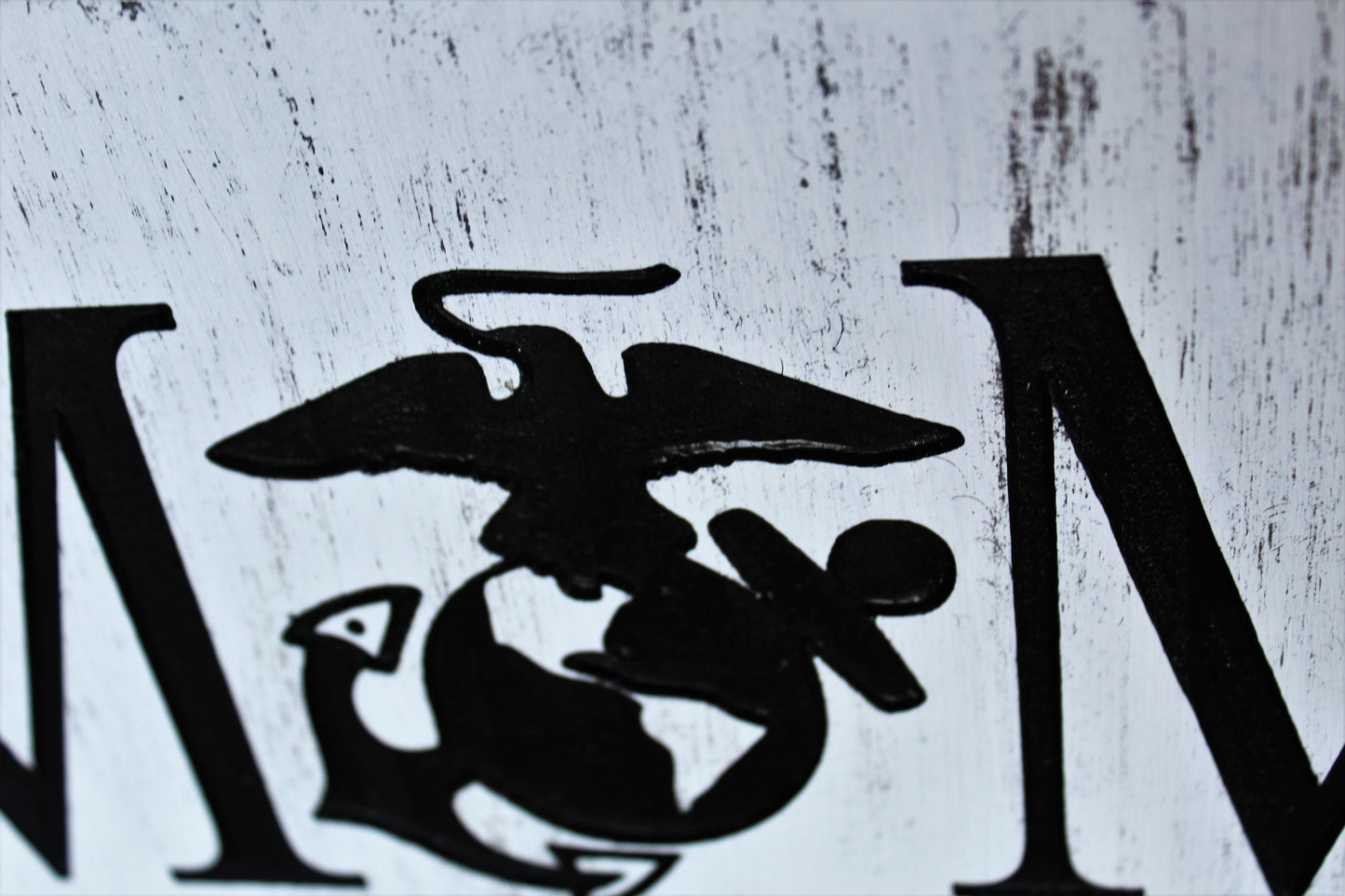 Marine Mom Rustic Wood Engraved Sign, Proud Marine Mom