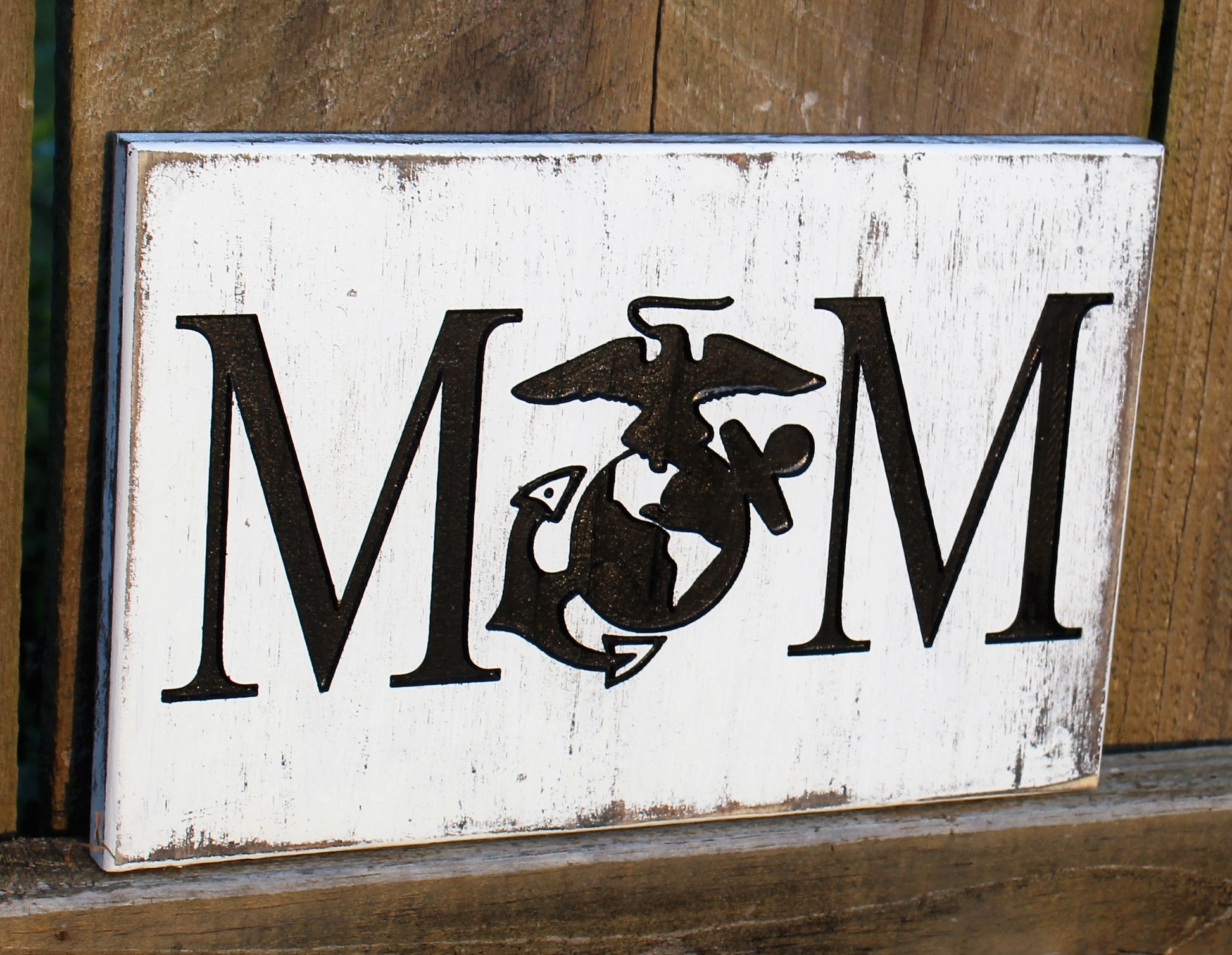 engraved mom military sign
