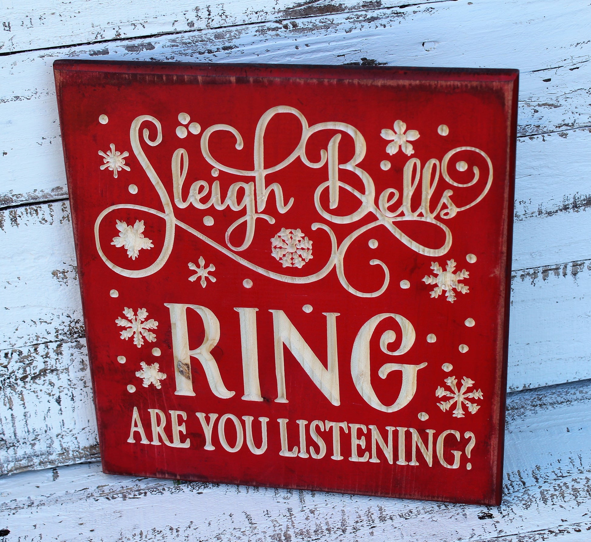 engraved christmas sign